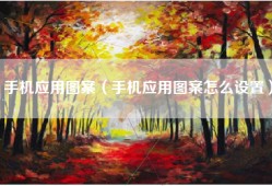 手机应用图案（手机应用图案怎么设置）