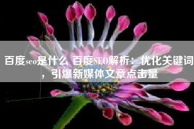 百度seo是什么 百度SEO解析：优化关键词，引爆新媒体文章点击量