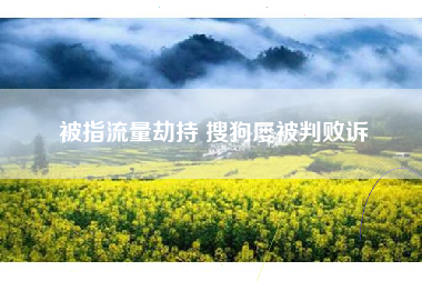 被指流量劫持 搜狗屡被判败诉
