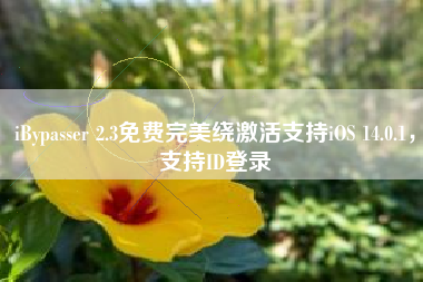 iBypasser 2.3免费完美绕激活支持iOS 14.0.1，支持ID登录