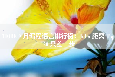 TIOBE 9 月编程语言排行榜：Julia 距离 Top 20 只差一步