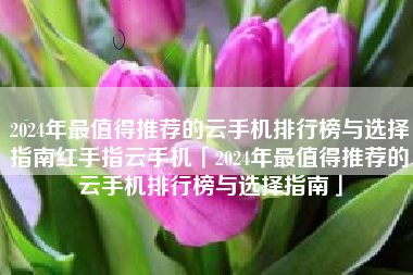 2024年最值得推荐的云手机排行榜与选择指南红手指云手机「2024年最值得推荐的云手机排行榜与选择指南」