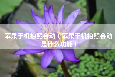 苹果手机拍照会动（苹果手机拍照会动是什么功能）